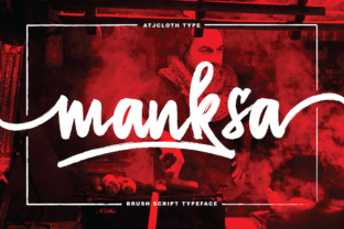 Manksa: A Textured Brush Font for Expressive Design